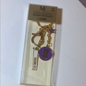 Modern Expressions Purple Zodiac Keychain